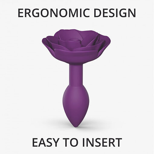 Love to Love Open Roses Silicone Anal Plug Purple Rain Small - Image 2