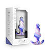 Blush Avant Twilight Silicone Anal Plug in Blue with tapered head and three pleasure curves