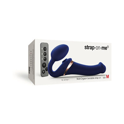 Strap-On-Me Multi Orgasm Bendable Strapless Strap-On Night Blue Medium strapless strap-on vibrator
