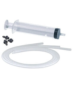 Tantus POP Squirting Refill Kit components in reusable bag: three silicone tubes