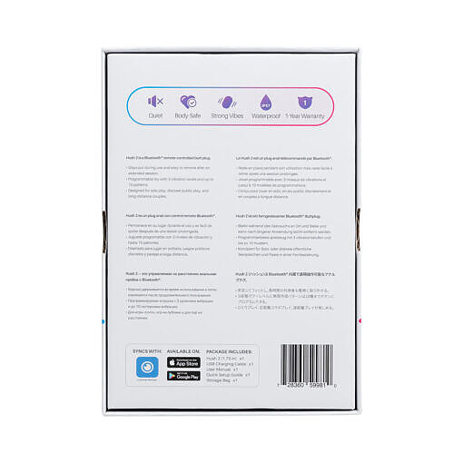 Lovense Hush 2 Bluetooth Remote-Controlled Vibrating Butt Plug Medium 1.75 in. - Image 7