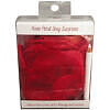 Red rose petal trail with white pencil message on petal