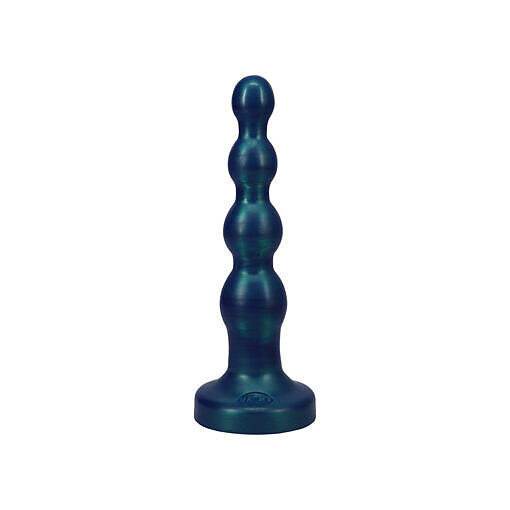 Tantus Ripple Large 8 in. Anal Beads Dildo Medium-Firm Malachite - Image 2