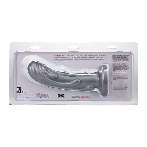 Tantus Magma 7 in. Fantasy Dildo Medium-Firm Silver - Image 6