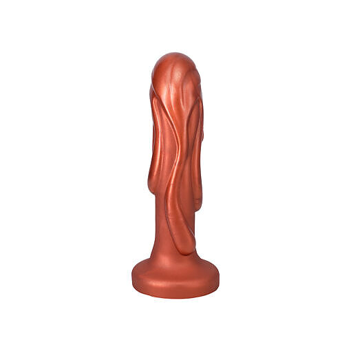 Tantus Magma 7 in. Fantasy Dildo Medium-Firm Copper - Image 3