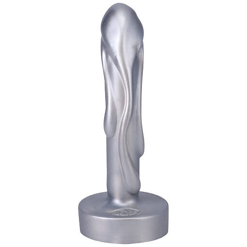 Tantus Mini Magma 5 in. Fantasy Dildo Firm Silver - Image 4
