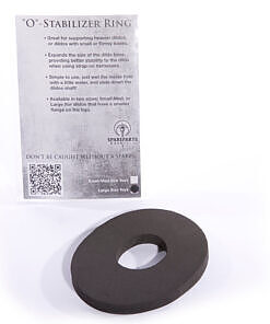 SpareParts Base Stabilizer Black Large positioned on a dildo base