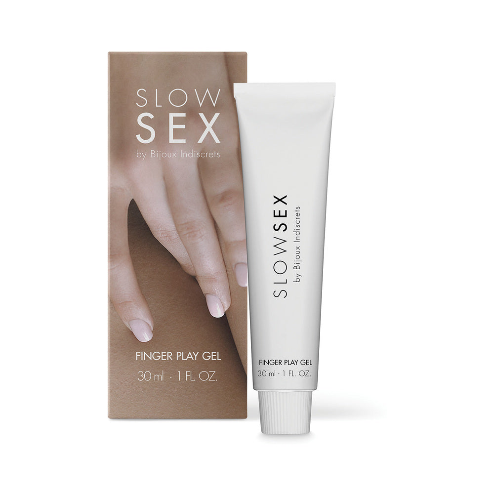Sleek tube of Bijoux Indiscrets finger play gel with minimalist design