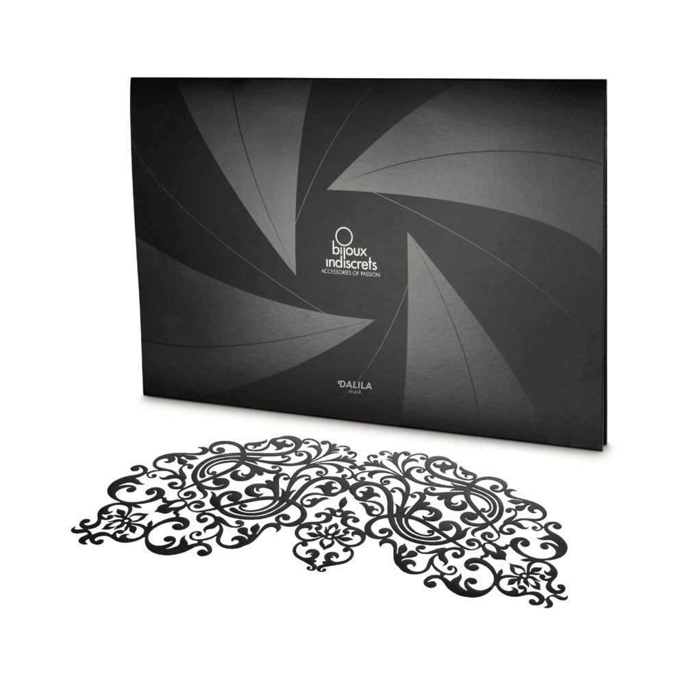 Dalila Decal Eye Mask in glossy black vinyl