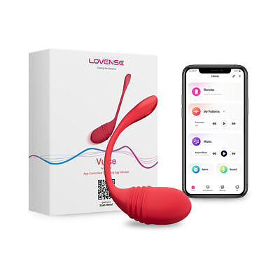 Lovense Vulse thrusting and vibrating egg on a soft surface
