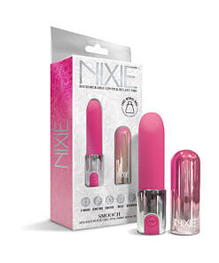 Nixie Smooch Rechargeable Lipstick Bullet Vibrator Pink Ombre by Global Novelties - discreet waterproof vibe