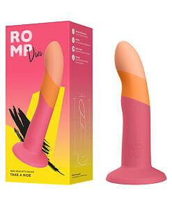 ROMP Dizi curved dildo with silky finish and flared base