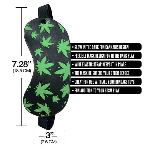 Stoner Vibes Chronic Collection Glow in the Dark Blindfold - Image 4