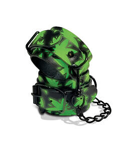 black metal buckle and chain