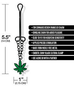 green cannabis leaf charm.
