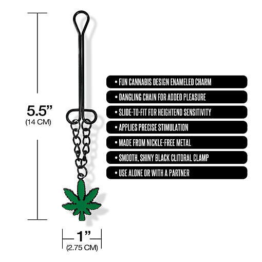 green cannabis leaf charm.