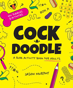 Hardcover of Cock-a-Doodle adult activity book with bold