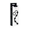 Me You Us Onyx Silicone Anal Beads Black with retrieval ring