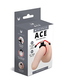 Me You Us Ace Cock Ring in red soft rubber