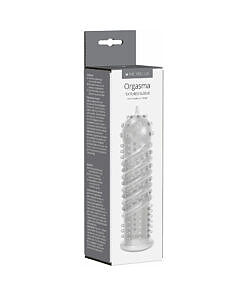 Me You Us Orgasma Sleeve Clear transparent textured sleeve with soft rubber spike tip