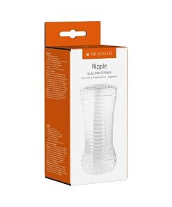 Me You Us Ripple Dual End Stroker with ribbed real-feel texture and two entry points