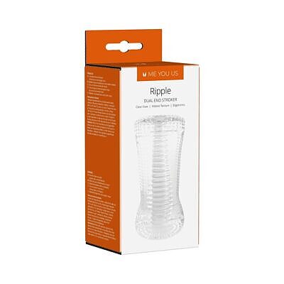Me You Us Ripple Dual End Stroker with ribbed real-feel texture and two entry points