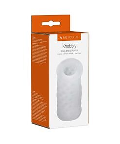 Me You Us Knobbly Dual End Stroker - textured masturbation sleeve with open ends
