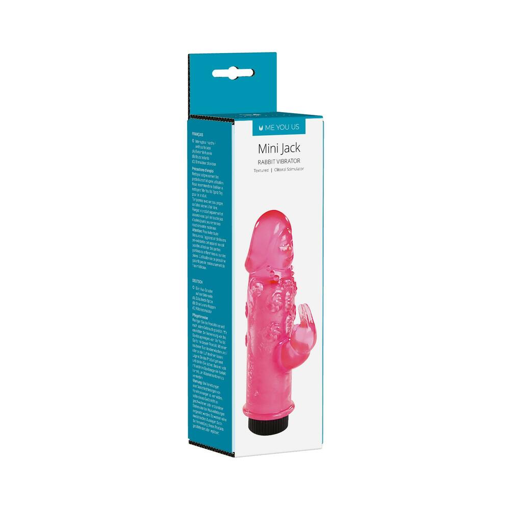Me You Us Mini Jack Rabbit Vibrator Pink - compact mini rabbit vibrator with dual G-spot and clitoral stimulation