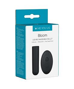 Me You Us Bloom rechargeable bullet in sleek black finish