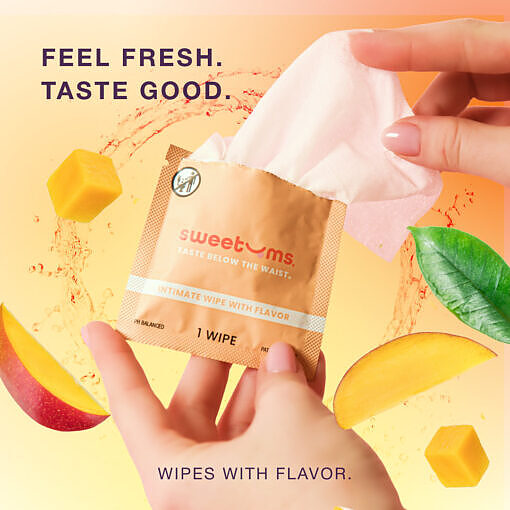 Sweetums Intimate Wipes Watermelon Flavor 10-Pack - Image 5