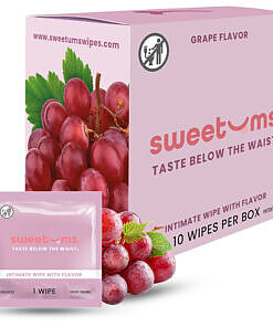 Sweetums grape flavor intimate wipes