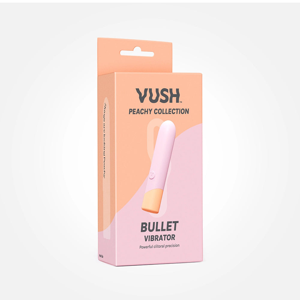 VUSH Peachy Bullet bullet vibrator with peach-soft silicone