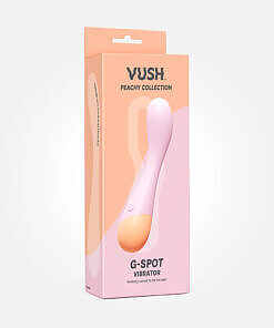 VUSH Peachy G Spot vibrator in peach silicone