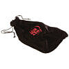 Black Adam & Eve Velvet Storage Bag with drawstring closure on a white background
