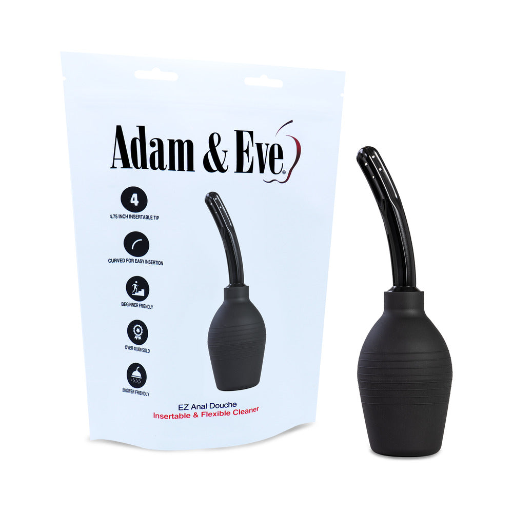 Adam & Eve EZ Anal Douche with flexible plastic tip and squeeze bulb