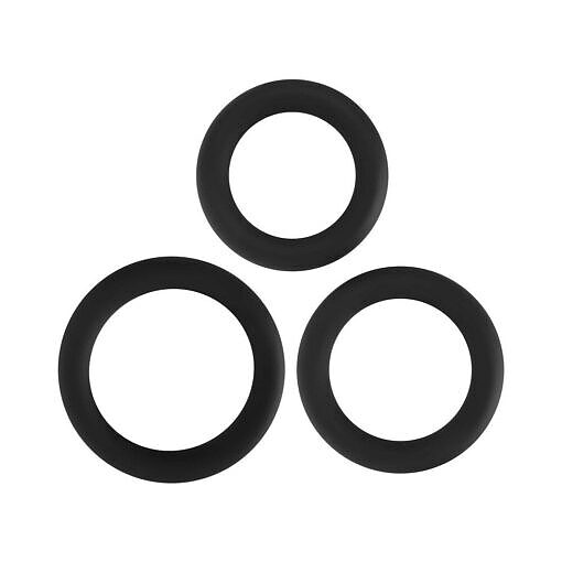 translucent silicone rings in graduated sizes on a clean surface.