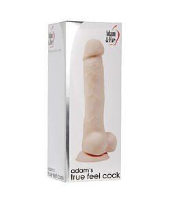 Adam & Eve Adam's True Beige 7 Inch Dildo lifelike dual-density beige suction cup dildo.