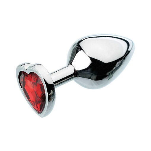 Adam & Eve Red Hearts Gem Anal Plug - Image 2