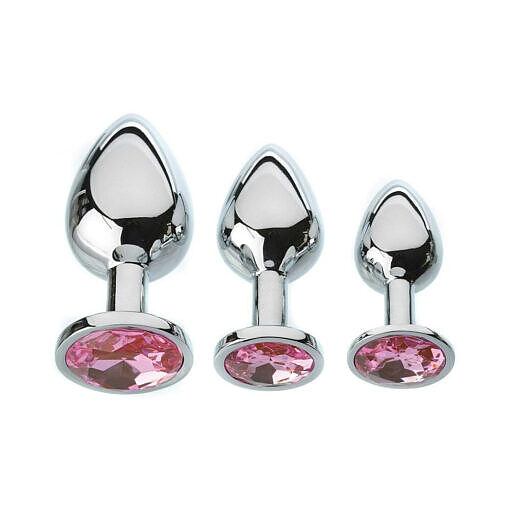 Adam & Eve Pink Gem Anal Plug Set - Image 2
