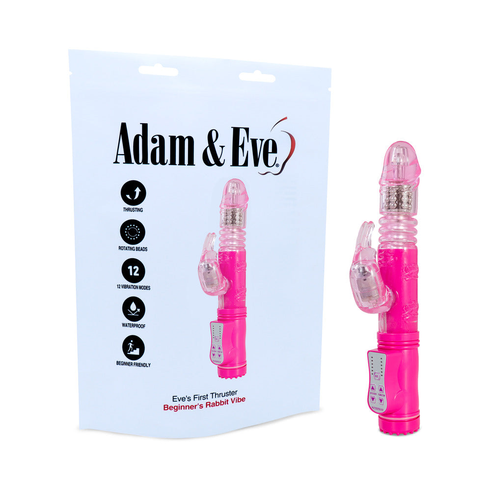 Adam & Eve Eve's First Thruster thrusting rabbit vibrator with rotating shaft and multi-mode vibration