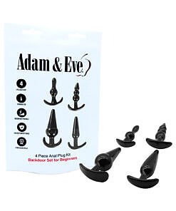 Adam & Eve 4-Piece Anal Plug Kit with storage bag