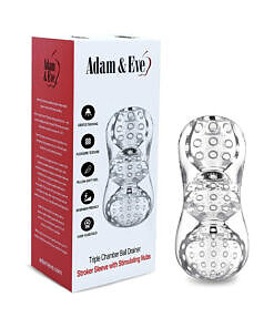 Adam & Eve Triple Chamber Ball Drainer triple chamber masturbator with nub