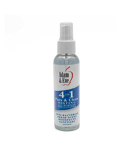 Adam & Eve 4 in 1 Pure & Clean Misting Toy Cleaner 4 oz antibacterial spray bottle