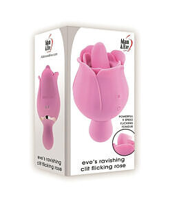 Close-up of the Adam & Eve clit flicking rose