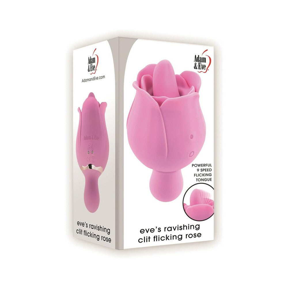 Close-up of the Adam & Eve clit flicking rose