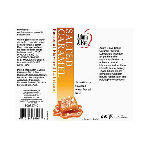 Adam & Eve Flavored Lubricant Salted Caramel 4 oz. - Image 4
