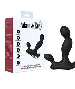 Adam & Eve Adam's Vibrating Triple Probe - 7-mode prostate vibrating triple probe for solo or partnered anal play