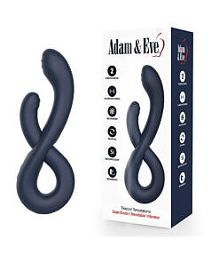 Adam & Eve Twisted Temptations dual-ended bendable vibrator with pink silicone and curved rabbit ears on white background