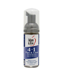 Adam & Eve 4 in 1 Pure & Clean Foaming Toy Cleaner 1.6 oz bottle for sanitizing and disinfecting toys