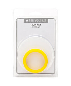 Me You Us Silicone 42mm Ring in translucent blue on a white surface